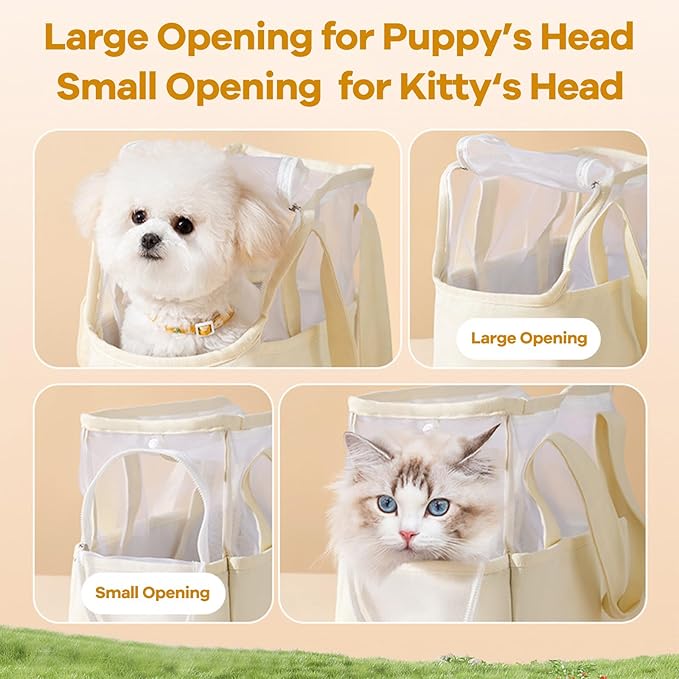 Dog Purse Carrier for Small Dogs Cat Kitty Puppy Rabbit Bunny Dog Cat Bag Carrier for Animals up to 22lbs Soft Sided, Collapsible Pet Carrier Sling for Outing Travel Vet-Sky Blue-PurrikoPets