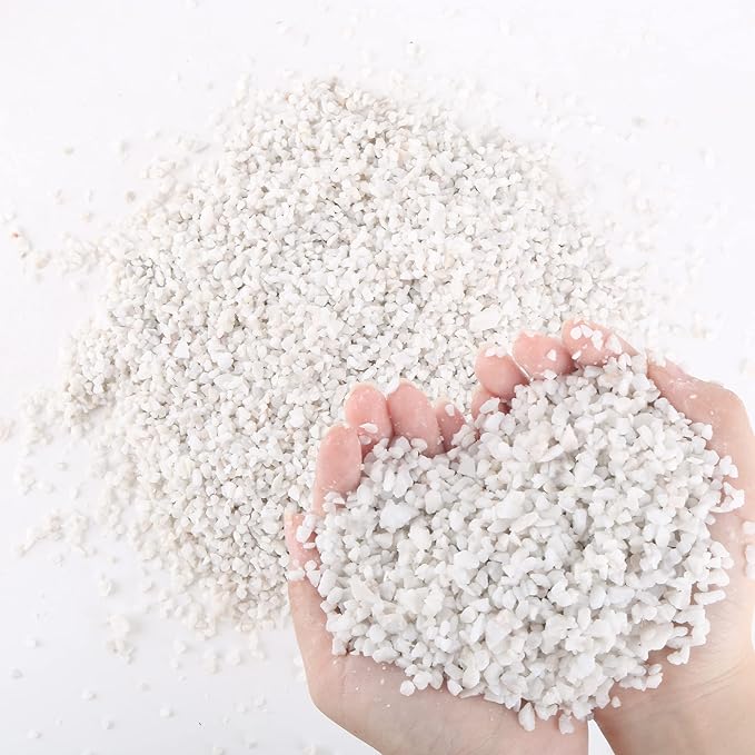 7lb White Cactus Pea Gravel Rocks,1/4 Inch Pebbles for Indoor Plants, Natural Succulent Rock and River Rocks Decorative for Aquariums, Vases, Outdoor Gardening, Top Dressing for Potted Plants-PurrikoPets