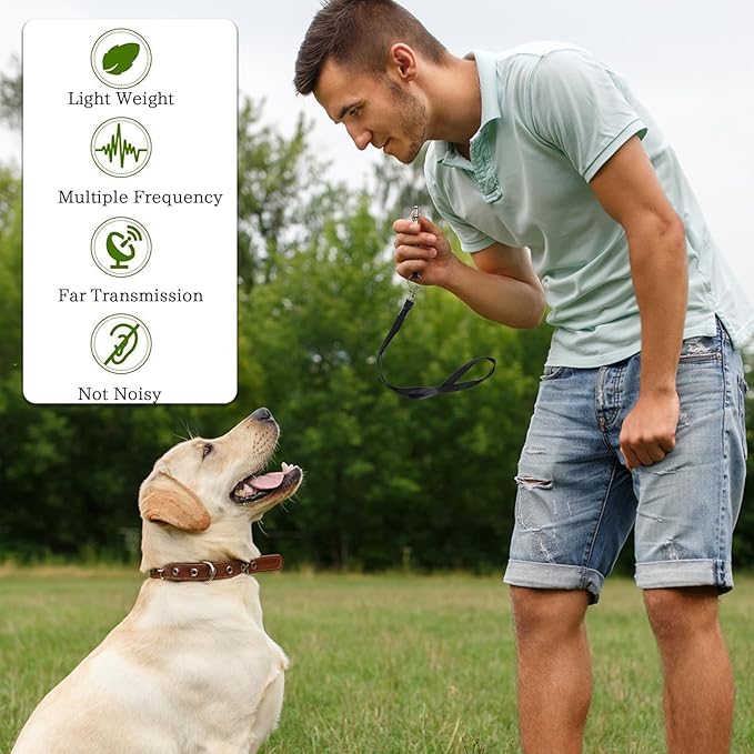 3 PCS Dog Whistle to Stop Barking Neighbors Dog, Adjustable Ultrasonic Wave Silent Dog Whistle, with Lanyard, Small and Portable, Suitable for All Dog Breeds (Black+White+Orange)-PurrikoPets