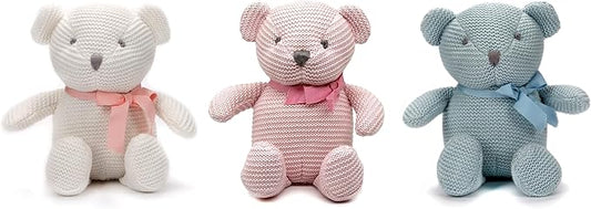 100% Organic Cotton Baby Teddy Bears Bulk for Baby Shower 6.5" (3pcs/Set)-PurrikoPets