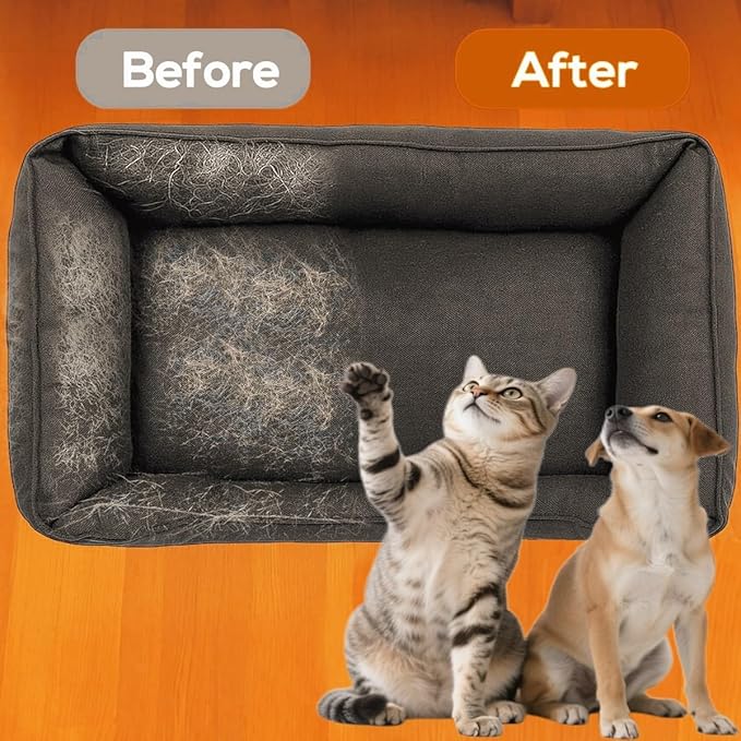 2Pcs Pet Hair Remover Gloves for Cats & Dogs, Electrostatic Pet Hair Removal Glove Brush, Upgraded Reusable Animal Fur Removal Tool, Pet Grooming Gloves for Clothing, Couch, Carpet, Car Seatd-PurrikoPets