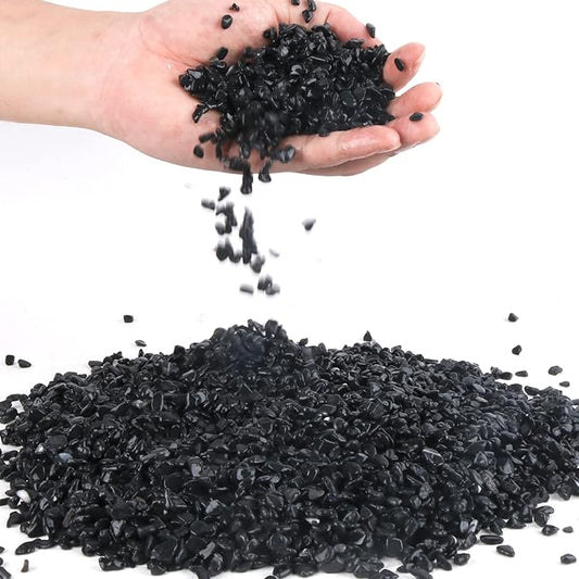 3lb Black Cactus Pea Gravel Rocks,1/4 Inch Pebbles for Indoor Plants, Natural Succulent Rock and River Rocks Decorative for Aquariums, Vases, Outdoor Gardening, Top Dressing for Potted Plants-PurrikoPets