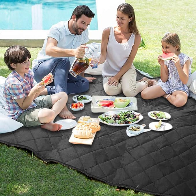 F-color SUV Cargo Liner for Dogs, Waterproof Pet Cargo Cover Dog Seat Cover Mat for SUVs Sedans Vans with 2 Large Pockets, Non-Slip, Large Size Universal Fit, Black-PurrikoPets