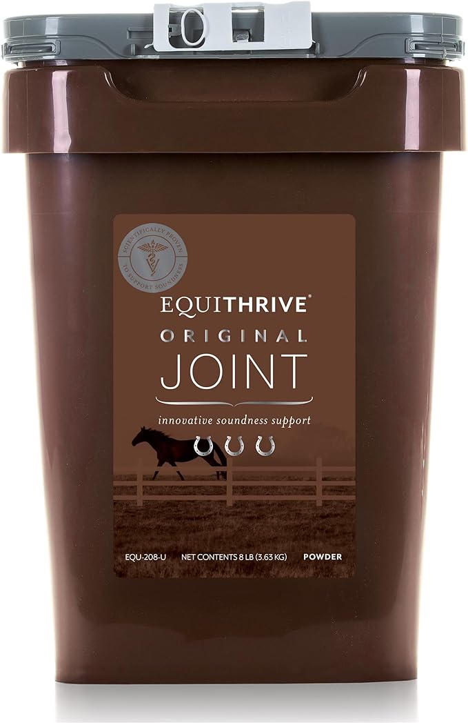Equithrive Original Joint Supplement Powder with Resveratrol and Hyaluronic Acid for Horses, Equine Care, 8 lbs-PurrikoPets