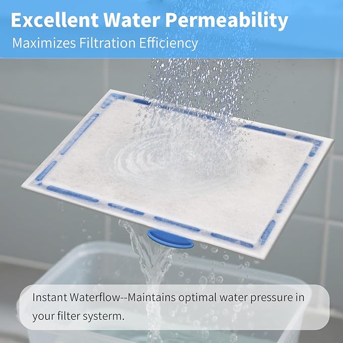 8 Packs Small Aquarium Filter Cartridges Replacement Filter Pad Compatible with QuietFlow E Internal Power Filter 10 and 1/2.5/5 Gallon Minibow Aquarium Filters-PurrikoPets