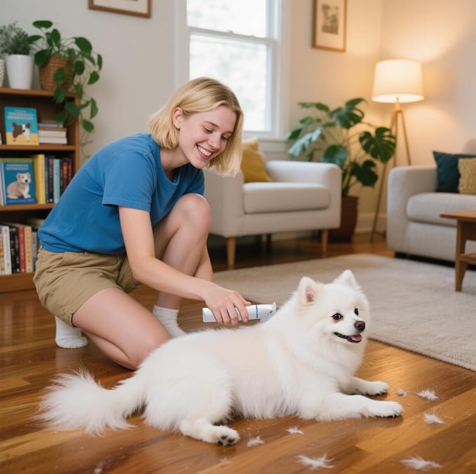 3-in-1 Dog & Cat Grooming Kit - Rechargeable Cordless Pet Hair Clippers with Nail Grinder & Paw Trimmer & 5 Guide Combs, Low Noise Dog Clippers for Grooming Small Medium Pets-PurrikoPets