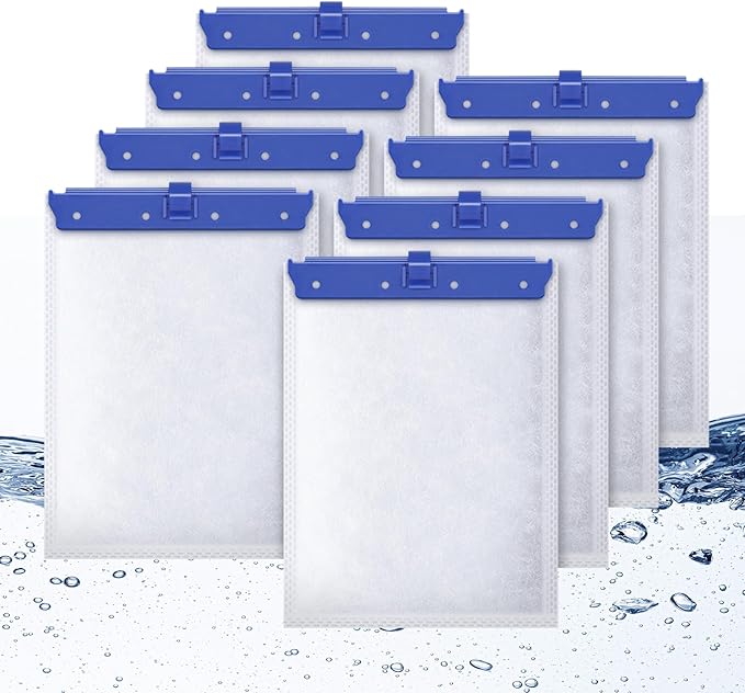 8 Count Large Filter Cartridges Compatible with Whisper Bio Bag Filters, Large Aquarium Filter Cartridge for Whisper 20i 40i, IQ20/30/45/60, PF20/30/40/60 and Repto Filter-PurrikoPets