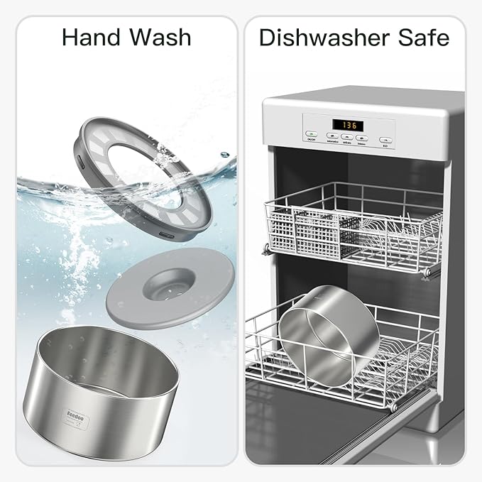 2L No Spill Water Bowl for Dogs, Double-Wall Stainless Steel with Splash-Proof Paws Lid and Floating Disk, Non-Slip Base, Easy to Clean Slow Water Feeder for Small Medium Dogs-PurrikoPets