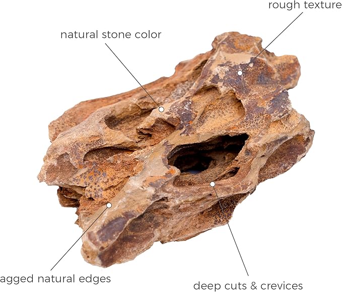 2-4 Inches Natural Dragon Stone 20 PCS Aquarium Rocks for Aquascaping, Aquarium Landscaping, Terrariums, Fish Tank Decoration, Vivariums, Paludarium, Reptile and Amphibian Enclosures-PurrikoPets