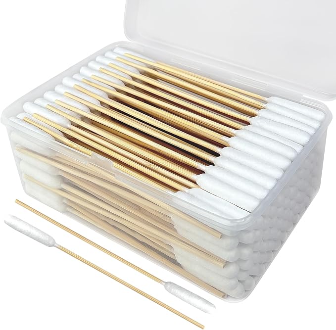 200 PCS Dog Ear Cleaning Kit; 6-Inch Large Cotton Swabs for Gentle & Effective Cleaning. Safe and Hygienic Pet Ear Cleaning Solution-PurrikoPets