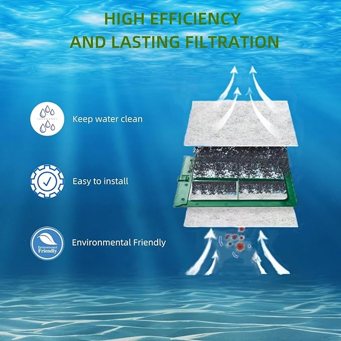 10 Pack Medium Replacement Filter Cartridges for Tetra Whisper Bio-Bag Filters, Compatible with 10i/IQ10/PF10 and ReptoFilter Aquariums-PurrikoPets