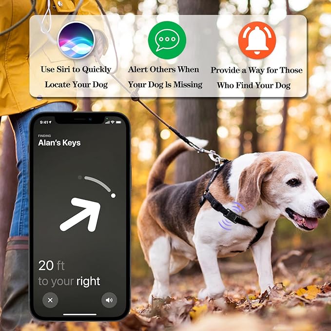 2 Pack Waterproof AirTag Dog Collar Holder Compatible with Apple AirTag, Silicone Hidden Loop Holder for Airtag Tracker, Anti-Lost Dog Collar Air Tag Accessories(Black,White)-PurrikoPets