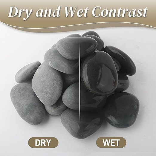 5 lbs Mexican Beach Pebbles, 2-3 Inch Decorative River Rocks for Fish Tank Aquarium Fountain, Decorative Pebbles for Garden Landscaping, Home Décor, Outdoor Paving Walkways Pathways Backyard-PurrikoPets