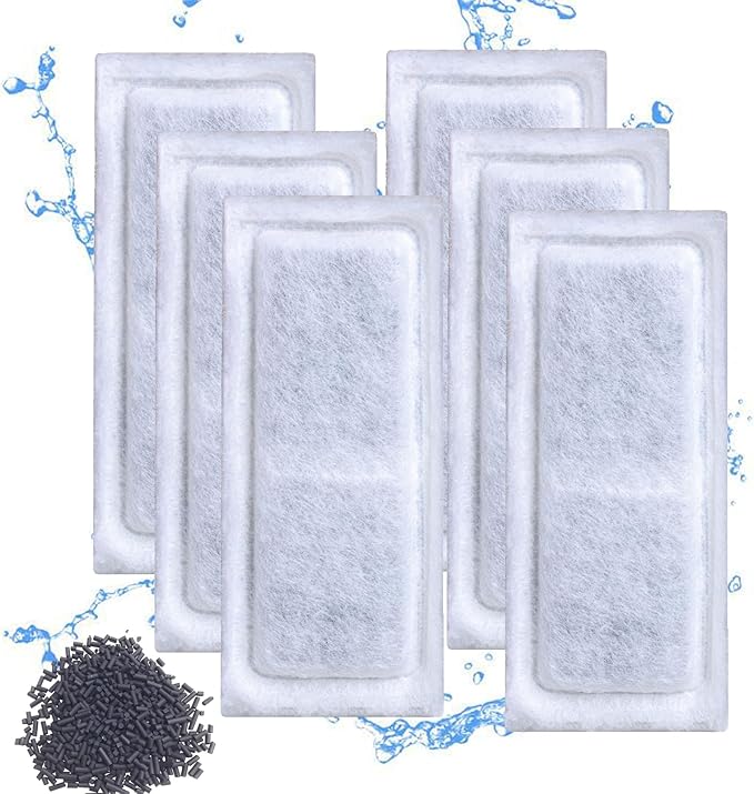 12 Pack of Aquarium Filters for Fish Tank Compatible with Marina Slim S10&S15&20 Replacement Filter Cartridge Activated Carbon bio-Zeolite Fish Tank Cotton Cartridge-PurrikoPets