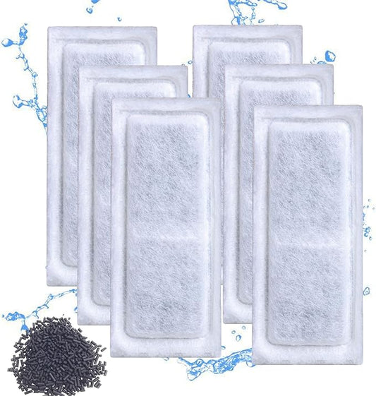 6 Pack of Aquarium Filters for Fish Tank Compatible with Marina Slim S10&S15&20 Replacement Filter Cartridge Activated Carbon bio-Zeolite Fish Tank Cotton Cartridge-PurrikoPets