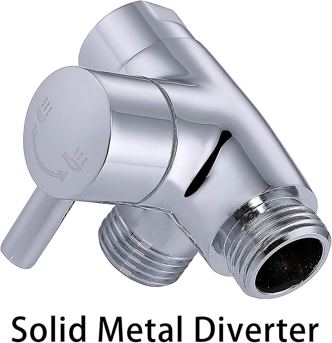 G-Promise Dog Shower Sprayer Attachment for Fast and Clean Pet Showering, Multifunctional Shower, Metal Diverter, 100 Inch Extra Long Hose, No Drill Hook, Dog Washing-Bathroom (Chrome)-PurrikoPets