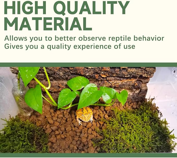 8 PCS Reptile Terrarium Plastic Clear Enclosure Portable Reptile Transport Box for Snakes, Frogs, Lizards, Insects, Scorpions, Geckos, Spiders Perfect Reptile Enclosure.-PurrikoPets