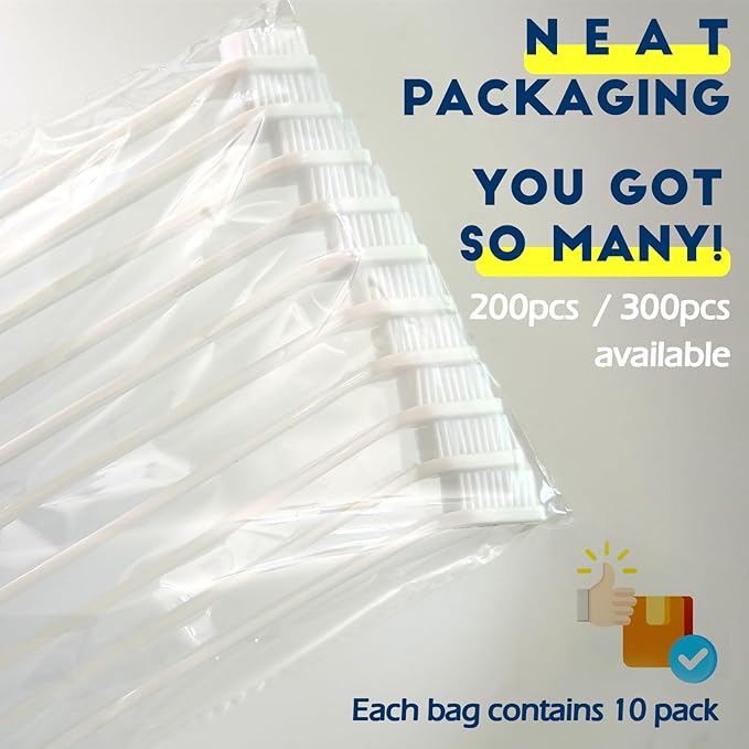 200 Pcs Dog Toothbrush Cat Tooth Brushes Bulk, Double Sided Brushing Kit, Teeth Cleaning Kit Soft Bristles Long Handle, Pet Tooth Brush for Small to Large Dog, Cat, Puppy & Kitten, 10 Colors-PurrikoPets