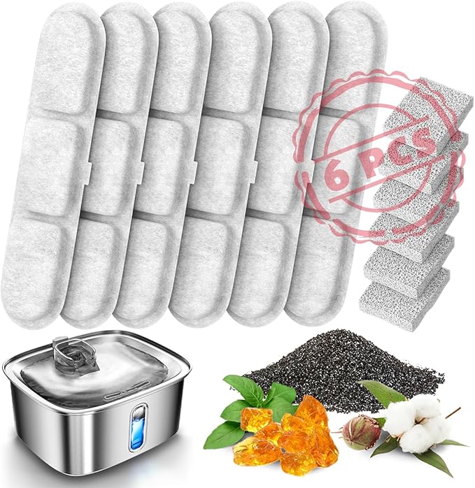 Dog Water Fountain for Large Dogs, 9L/2.4Gal Stainless Steel Dog Fountain with Visible Window & Filtration, Automatic Pet Water Bowl Dispenser Indoor, for All Dogs and Multi-Pet (Filters)-PurrikoPets