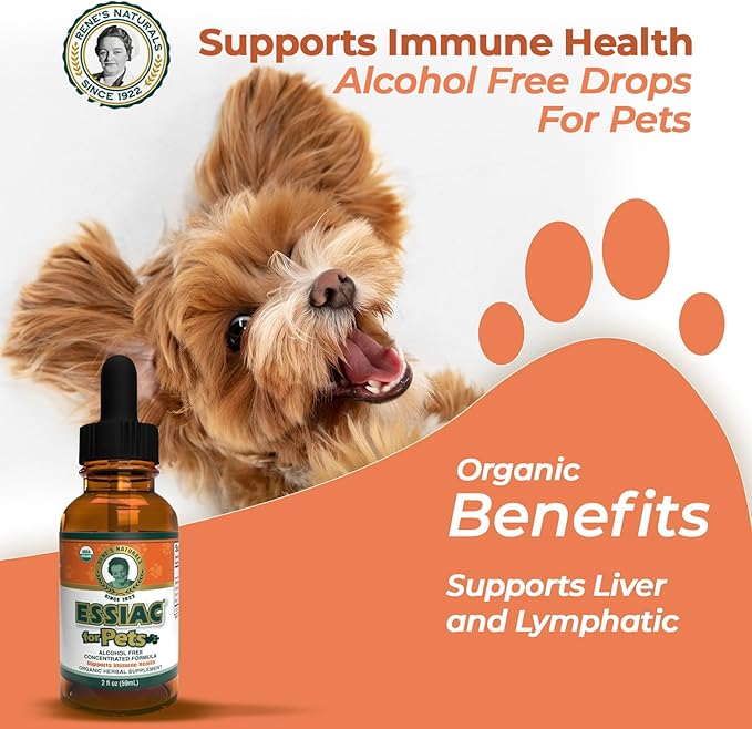 Essiac for Pets | USDA Organic | Daily Drops for Immune Support and Longevity | Pre-Measured Dropper | Alcohol Free Concentrated Formula | 2oz (59ml)-PurrikoPets