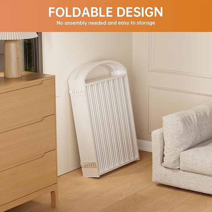 8 Panles Full Matel Freestanding Dog Gates with Door, 192"Extra Wide 32"Tall Free Standing Dog Pet Gate for Indoor & Outdoor. Foldable Pet Fences for Doorways, House, Stairs, Porch, Deck, Yard-PurrikoPets