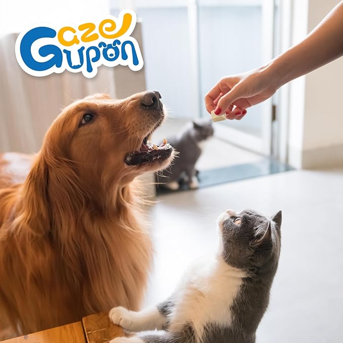 gazeupon Freeze Dried Chicken Treats for Dogs & Cats, Single Ingredient Natural and Healthy Training Treats & Food Topper, High Protein Dog Snacks,10.58 oz-PurrikoPets