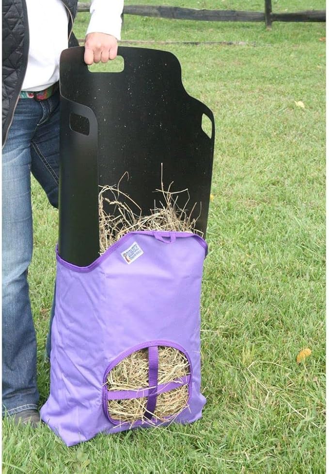 Dura-Tech Nylon Hay Bag for Horses | Color Burgundy | Enhances Digestion with Slow Consumption | Minimizes Hay Waste | Extremely Durable 600 Denier PVC Construction-PurrikoPets