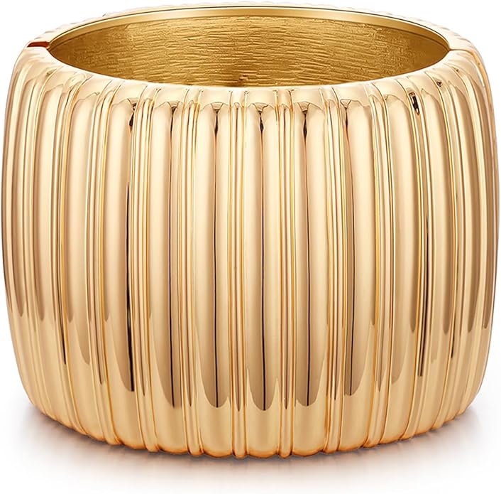 YMBYCM Chunky Bangle Bracelets for Women Trendy Wide Chunky Cuff Bracelets Wrap Bracelet