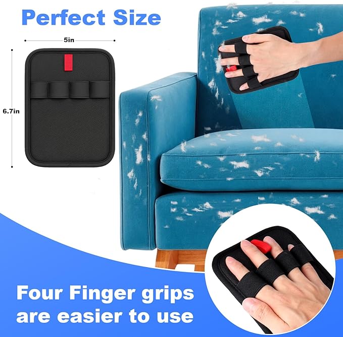 AIERSA 2Pcs Electrostatic Pet Hair Removal Glove, Electro Gloves Pet Hair, Reusable Static Pet Hair Remover Mitt, Cat & Dog Hair Removal Tool for Furniture, Clothes, Carpet, Car, Couch-PurrikoPets