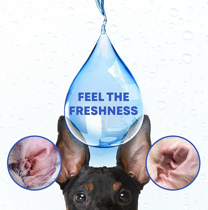 Ear Cleaner Drops & Wash Solution for Cats and Dogs – Gentle Ear Hygiene, Wax Removal & Odor Control for Pets-PurrikoPets