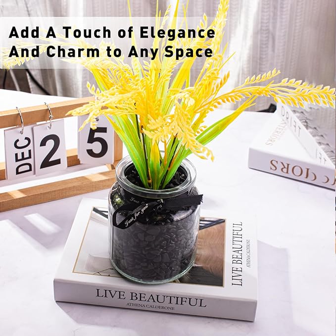 3 Lb Black Obsidian Crushed Stone Crystal Chips Bulk, Betta Fish Tank Gravel Rocks Irregular Shaped Marbles Pebbles for Aquarium, Vase Fillers, Succulent Plants Decor-PurrikoPets