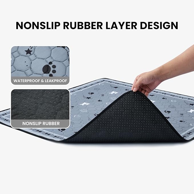 Gardner Pet Washable Dog Pee Pads,18'' x 24'' Non Slip Dog Mats with Great Urine Absorption, Reusable Puppy Pee Pads for Potty Training, 2 Pack-PurrikoPets