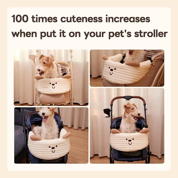 Dog Stroller Cushion & Mat, Pet Stroller Cushion for Dogs & Cats, Ideal Pet Accessories for Comfortable Rides-PurrikoPets