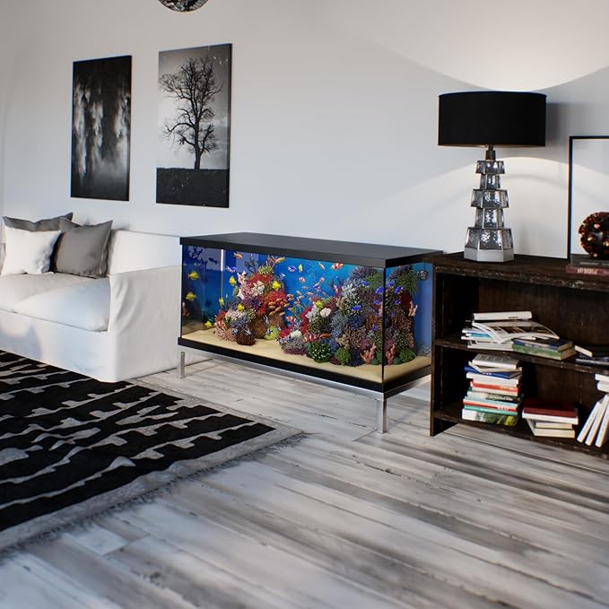 24 in X 60 in. Aquarium Stand | Industrial Style Aluminum Fish Tank Base with Open Frame Design-PurrikoPets