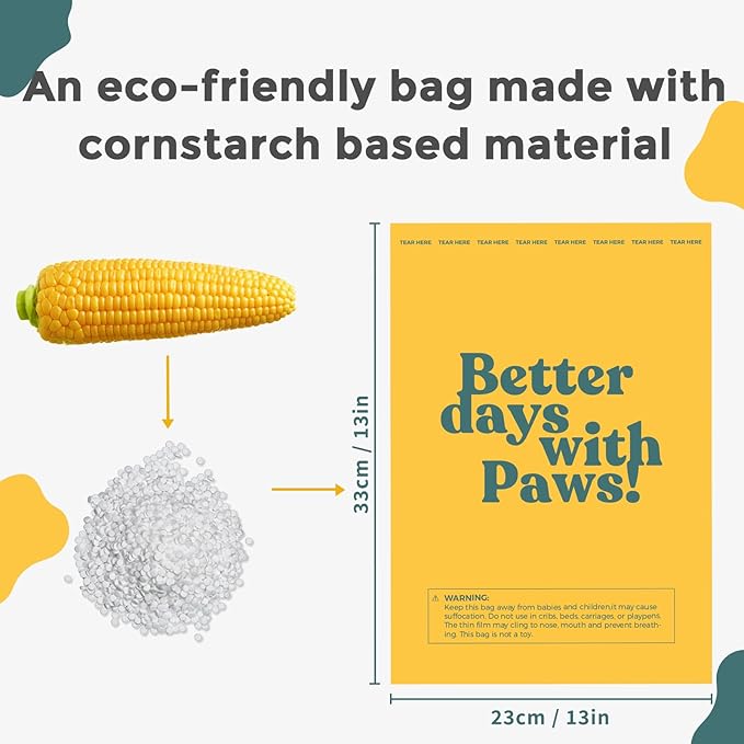 Dog Poop Bags Rolls Biodegradable 100% Leak Proof Dog Waste Bags -270 Count 18 Rolls - Cornstarch Based Doggie Poop Bag for puppy and Big Dogs(Lavender)-PurrikoPets