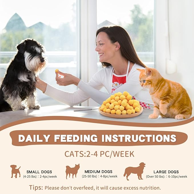 Freeze Dried Cat and Dog Treats, Limited Ingredient Quail Egg Yolk Healthy Tasty Snacks for Training 8.8 Ounce-PurrikoPets