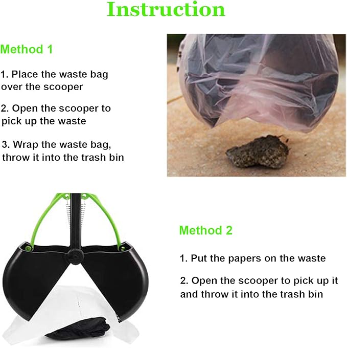 28" Large Pooper Scooper for Dogs, Heavy Duty Poop Scooper for Large Medium & Small Dog, Pet Dog Pooper Scooper for Grass & Gravel Pick Up-PurrikoPets