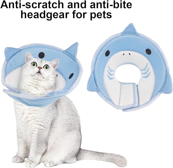 FRIUSATE Cat Cone Collar - Soft, Adjustable Recovery Collar for Cats and Kittens - Comfortable, Breathable, Lightweight Neck Cone to Stop Licking After Surgery-PurrikoPets