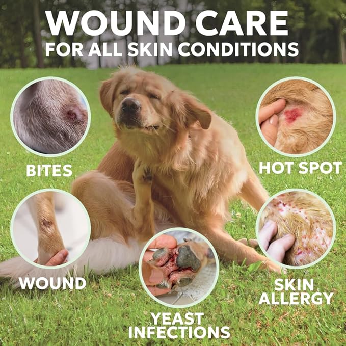 Forticept Hot Spot Spray for Dogs Cats & Horses, Itch Relief Wound Cleanser with Aloe Vera, 8 oz-PurrikoPets