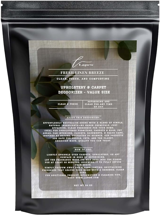 Fresh Linen Breeze Carpet Freshener Powder Refill 36 oz | Powerful Odor Eliminator for Home | Upholstery Deodorizer | Carpet Deodorizer | Pet Urine | Cat Litter Box-PurrikoPets