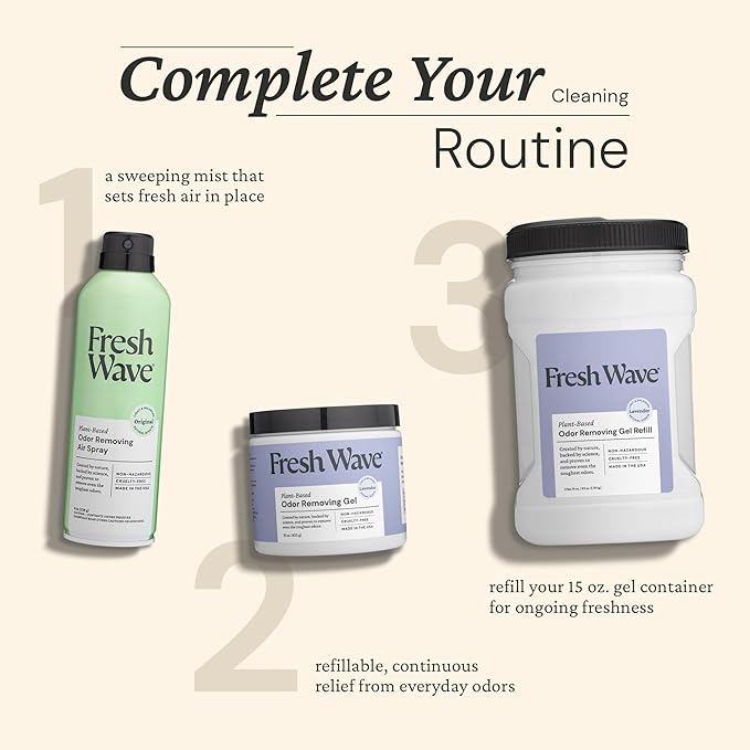 Fresh Wave Lavender Odor Removing Gel, 15 oz. | Odor Absorbers for Home | Safer Odor Relief | Natural Plant-Based Odor Eliminator | Every 15 oz. Lasts 30-60 Days | for Cooking, Trash & Pets-PurrikoPets