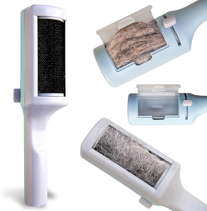 3 Packs Pet Hair Remover Roller Lint Brush and Reusable Lint Roller Dog & Cat Hair Remover for Rug, Furniture, Couch, Car, Carpet, Clothes and Bedding Multi-Surface Fur Removal Tool-PurrikoPets