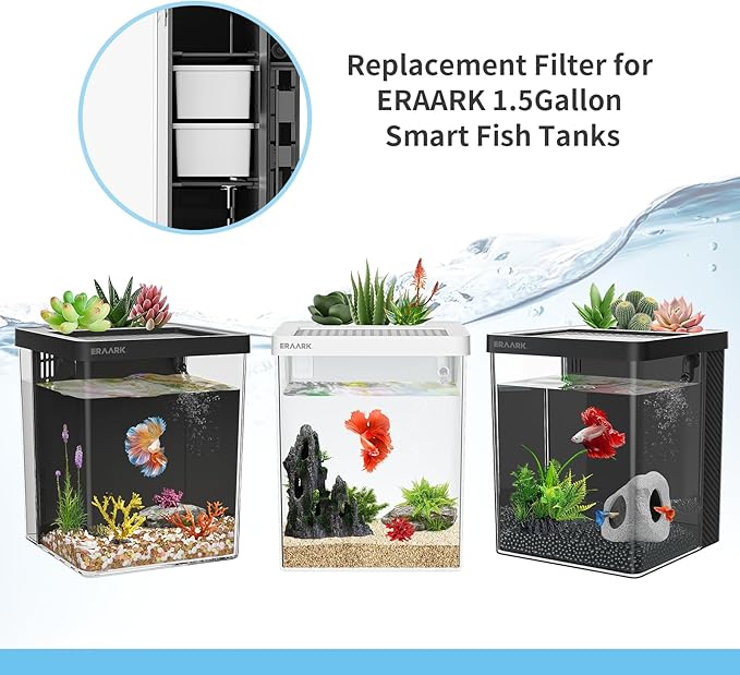 Filter Media Replacement Physical Filter cartridges Smart Fish Tank 4-Pack (4pack Physical Filter)-PurrikoPets