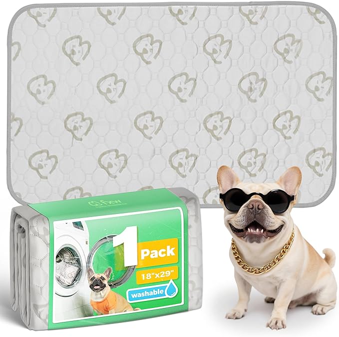 FXW Washable Pee Pads for Dogs, Puppy Pads with Super Absorbent, Specifically Designed for 30inch Cages, 29" × 18" Rectangle, Khaki, 1 Pack-PurrikoPets