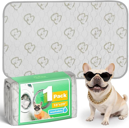 FXW Washable Pee Pads for Dogs, Puppy Pads with Super Absorbent, Specifically Designed for 30inch Cages, 29" × 18" Rectangle, Khaki, 1 Pack-PurrikoPets
