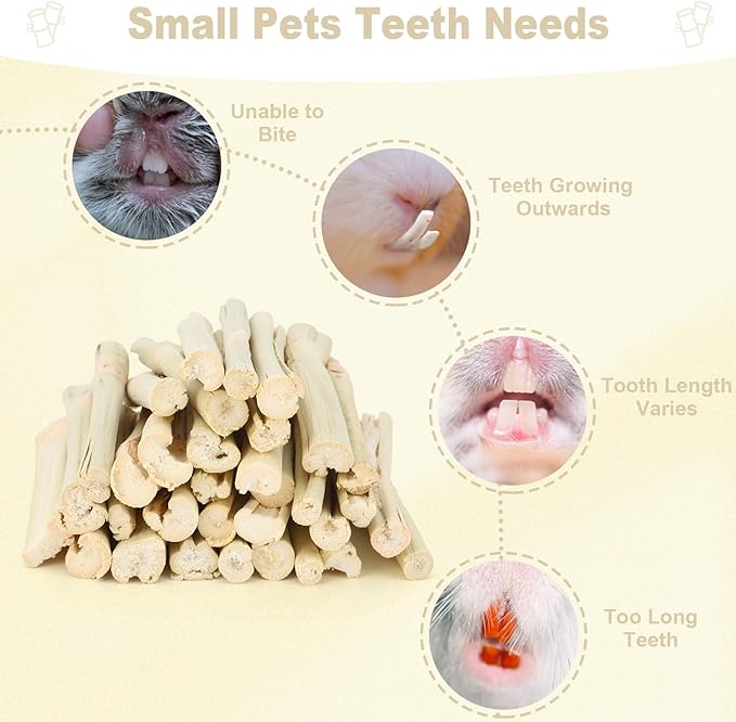 900g Sweet Bamboo Chew Sticks for Rabbits, Chinchilla Rabbit Toys Guinea Pig Chews Sticks, Natural Rabbit Bunny Molar Treats Snacks Toys for Chinchilla, Guinea Pig, Hamster Small Animals-PurrikoPets