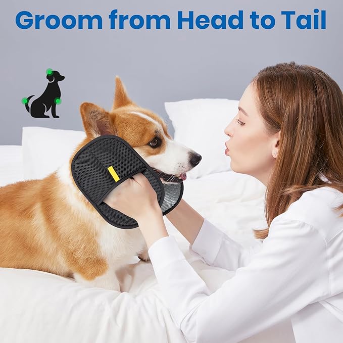 2Pcs Pet Hair Removal Glove, Electrostatic Gloves Pet Hair, Reusable Cat Hair Remover Glove, Upgraded Hair Removal Tool-PurrikoPets