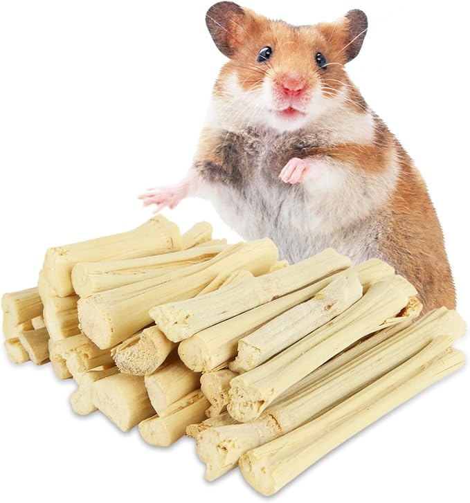 1000g/2.2lb Sweet Bamboo Sticks for Rabbits, Guinea Pig Chew Toys Bunny Toys for Rabbits Indoor, Teething Toy for Small Animals Rabbits, Hamsters, Chinchillas, Guinea Pigs-PurrikoPets