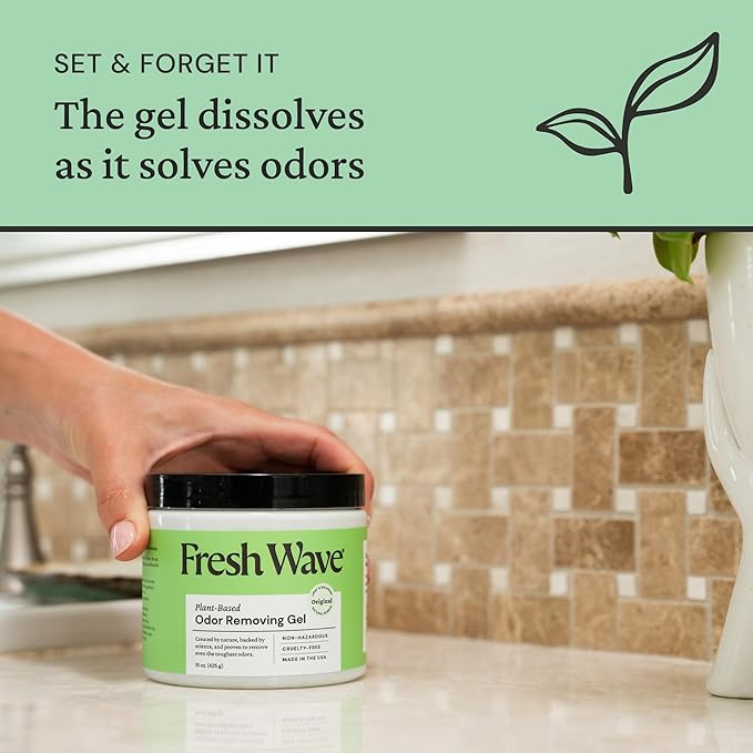 Fresh Wave Odor Removing Gel, 15 oz. - Odor Absorbers for Home, Safer Odor Relief, Natural Plant-Based Odor Eliminator, Every 15 oz. lasts 30-60 Days, For Cooking, Trash & Pets-PurrikoPets