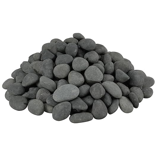 40lbs Black River Rocks, 1-2 Inch Natural Unpolished Bulk Pebbles, Hand-Picked Premium Stones for Landscaping and Garden Design, Fish Tank, Flower Pots, Pathways and Backyard-PurrikoPets